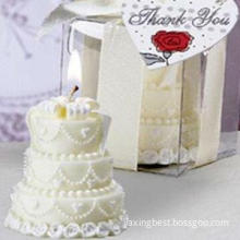 Wedding Cake Candle with Paraffin Wax Material, Customized Shapes and Colors Accepted